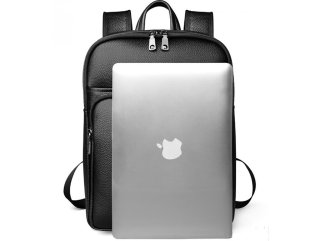 Чоловічий шкіряний рюкзак Tiding Bag Чорний