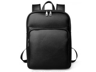 Чоловічий шкіряний рюкзак Tiding Bag Чорний
