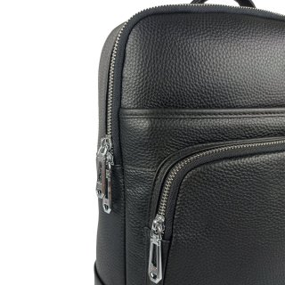 Чоловічий шкіряний рюкзак Tiding Bag Чорний