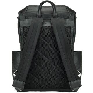 Мужской кожаный рюкзак Tiding Bag в черном цвете