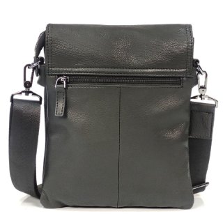 Мужской мессенджер Tiding Bag из натуральной кожи Черный