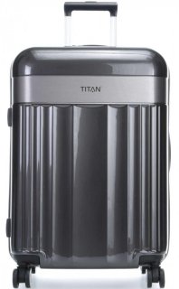Набор чемоданов из пластика Titan Spotlight Flash на 4-х колесах Антрацит Набор чемоданов из пластика Titan Spotlight Flash на 4-х колесах Антрацит