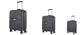 Набор пластиковых чемоданов Semi Line T5787 Черный