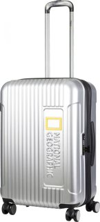 National Geographic Canyon 70 л чемодан из пластика на 4 колесах серебристый