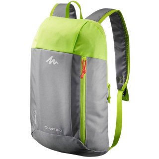 Небольшой рюкзак 10 л. Quechua ARPENAZ, серый с салатовым