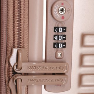 Очень большой чемодан Swissbrand Rome на 152/174 л весом 5 кг Золотистый