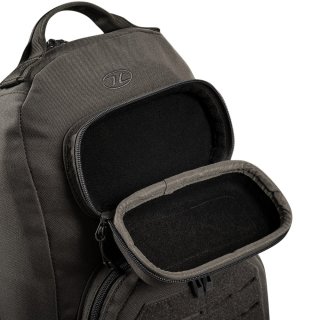 Однолямковий тактичний рюкзак Highlander Stoirm Gearslinger на 12 л вагою 1 кг з відділом під ноутбук з нейлону Антрацит