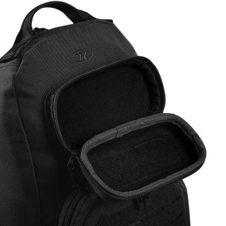 Однолямковий тактичний рюкзак Highlander Stoirm Gearslinger на 12 л вагою 1 кг з відділом під ноутбук з нейлону Чорний