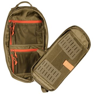 Однолямковий тактичний рюкзак Highlander Stoirm Gearslinger на 12 л вагою 1 кг з відділом під ноутбук з нейлону Хакі