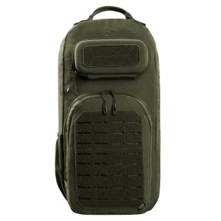 Однолямковий тактичний рюкзак Highlander Stoirm Gearslinger на 12 л вагою 1 кг з відділом під ноутбук з нейлону Оливковий