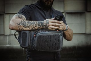 Однолямковий тактичний рюкзак Highlander Stoirm Gearslinger на 12 л вагою 1 кг з відділом під ноутбук з нейлону Оливковий