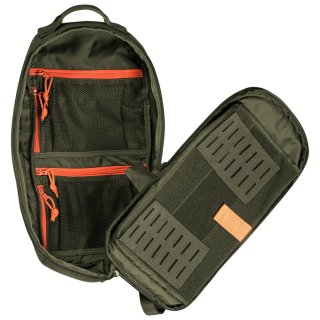 Однолямковий тактичний рюкзак Highlander Stoirm Gearslinger на 12 л вагою 1 кг з відділом під ноутбук з нейлону Оливковий
