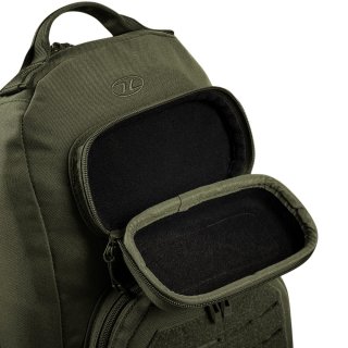 Однолямковий тактичний рюкзак Highlander Stoirm Gearslinger на 12 л вагою 1 кг з відділом під ноутбук з нейлону Оливковий