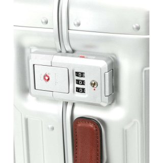 Piquadro ALU 37 л чемодан из алюминия на 4 колесах серебристый
