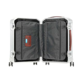 Piquadro ALU 37 л чемодан из алюминия на 4 колесах серебристый