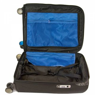 Piquadro BAGMOTIC 40 л тканевый чемодан на 4-х колесах черный Piquadro BAGMOTIC 40 л тканевый чемодан на 4-х колесах черный