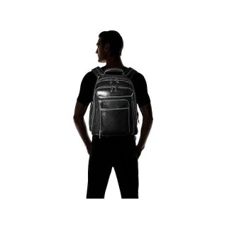 Piquadro BL SQUARE 23 л міський рюкзак з натуральної шкіри чорний