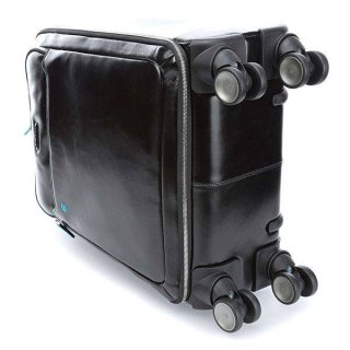 Piquadro BL SQUARE 32 л чемодан из натуральной кожи на 4-х колесах черный