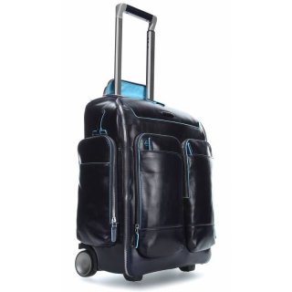 Piquadro BL SQUARE 34 л чемодан из натуральной кожи на 2 колесах синий