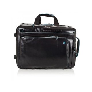 Piquadro BL SQUARE 37,54 л валіза з натуральної шкіри на 2 колесах чорна