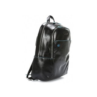 Piquadro Blue Square 15 л міський рюкзак з натуральної шкіри чорний
