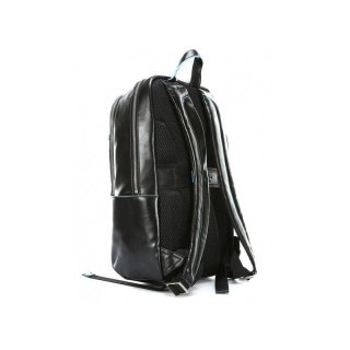 Piquadro Blue Square 15 л міський рюкзак з натуральної шкіри чорний