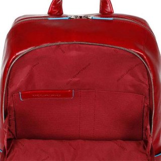 Piquadro Blue Square 15 л міський рюкзак з натуральної шкіри червоний