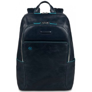 Piquadro Blue Square 15 л городской рюкзак из натуральной кожи синий