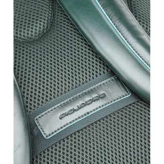 Piquadro Blue Square 18 л городской рюкзак для ноутбука из натуральной кожи зеленый