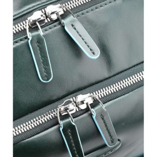 Piquadro Blue Square 18 л городской рюкзак для ноутбука из натуральной кожи зеленый