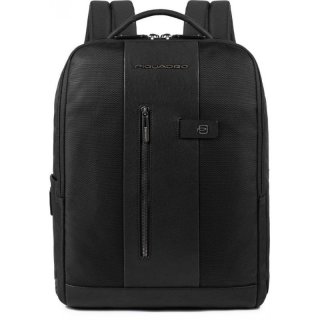 Piquadro Brief Bagmotic 15 л городской текстильный рюкзак для ноутбука черный