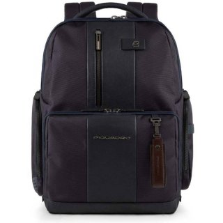 Piquadro Brief Bagmotic 23 л городской текстильный рюкзак для ноутбука синий