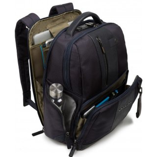 Piquadro Brief Bagmotic 23 л городской текстильный рюкзак для ноутбука синий