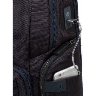 Piquadro Brief Bagmotic 23 л городской текстильный рюкзак для ноутбука синий