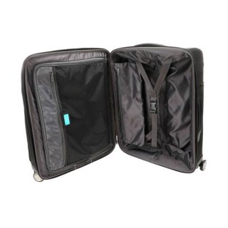 Piquadro BRIEF BAGMOTIC 41 л тканевый чемодан на 4-х колесах черный