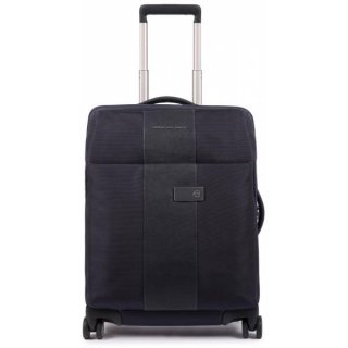 Piquadro BRIEF BAGMOTIC 41 л тканевый чемодан на 4-х колесах синий