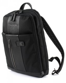 Piquadro Brief Bagmotic 9 л городской текстильный рюкзак для ноутбука черный
