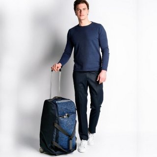 Piquadro COLEOS Active 31 л дорожная сумка из полиэстера на 2-х колесах синяя