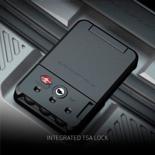Piquadro CUBICA/Black M 70 л чемодан из поликарбоната на 4 колесах черный