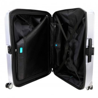 Piquadro CUBICA/Grey L 89 л чемодан из поликарбоната на 4 колесах серый