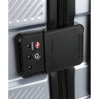 Piquadro CUBICA/Grey M 70 л чемодан из поликарбоната на 4 колесах серый