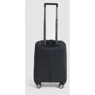 Piquadro LINE 38 л чемодан из натуральной кожи на 4 колесах синий
