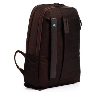 Piquadro PULSE 12 л міський текстильний рюкзак для ноутбука темно-коричневий