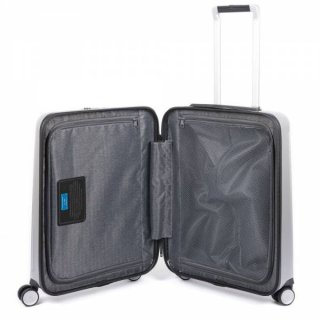Piquadro RELYGHT PLUS ZIP 39,5 л чемодан из поликарбоната на 4 колесах серебристый