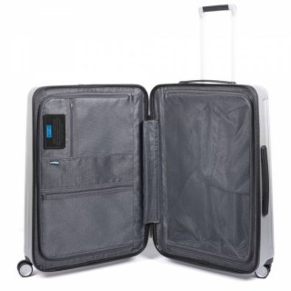 Piquadro RELYGHT PLUS ZIP 98 л валіза з полікарбонату на 4 колесах срібляста
