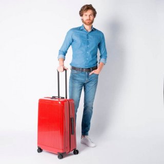 Piquadro SEEKER70/Red M 76,5 л чемодан из поликарбоната на 4 колесах красный