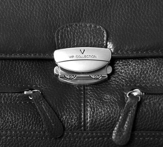 Портфель мужской кожаний Vip Collection 1229 Black flotar