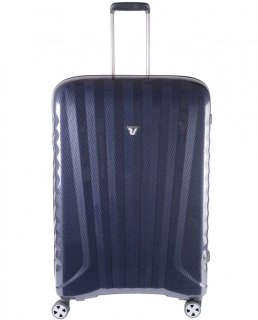 Премиум чемодан гигант из поликарбоната 113 л Roncato UNO ZSL Premium carbon, синий
