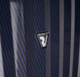 Премиум чемодан гигант из поликарбоната 113 л Roncato UNO ZSL Premium carbon, синий