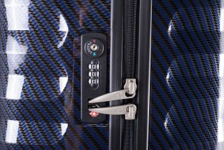 Премиум чемодан малых размеров из поликарбоната 41 л Roncato UNO ZSL Premium carbon, синий